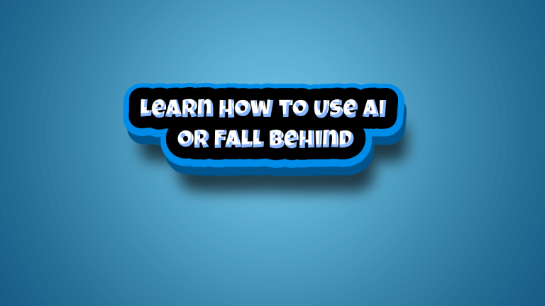 Learn how to use ai or fall behind